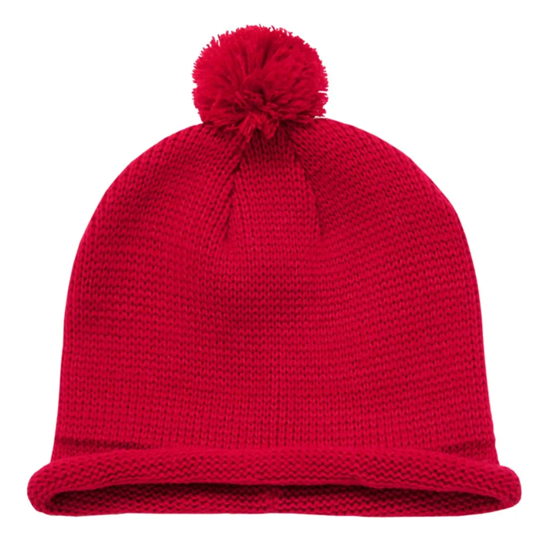 Decky 611A Roll Up Knit Beanie Hats with Pom Pom Winter Warm Beanies Caps Ski