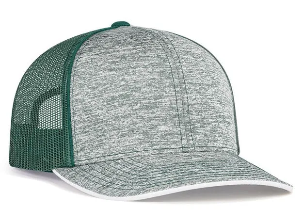 Pacific Headwear Pro Model Aggressive Heather Trucker Adj. 106C